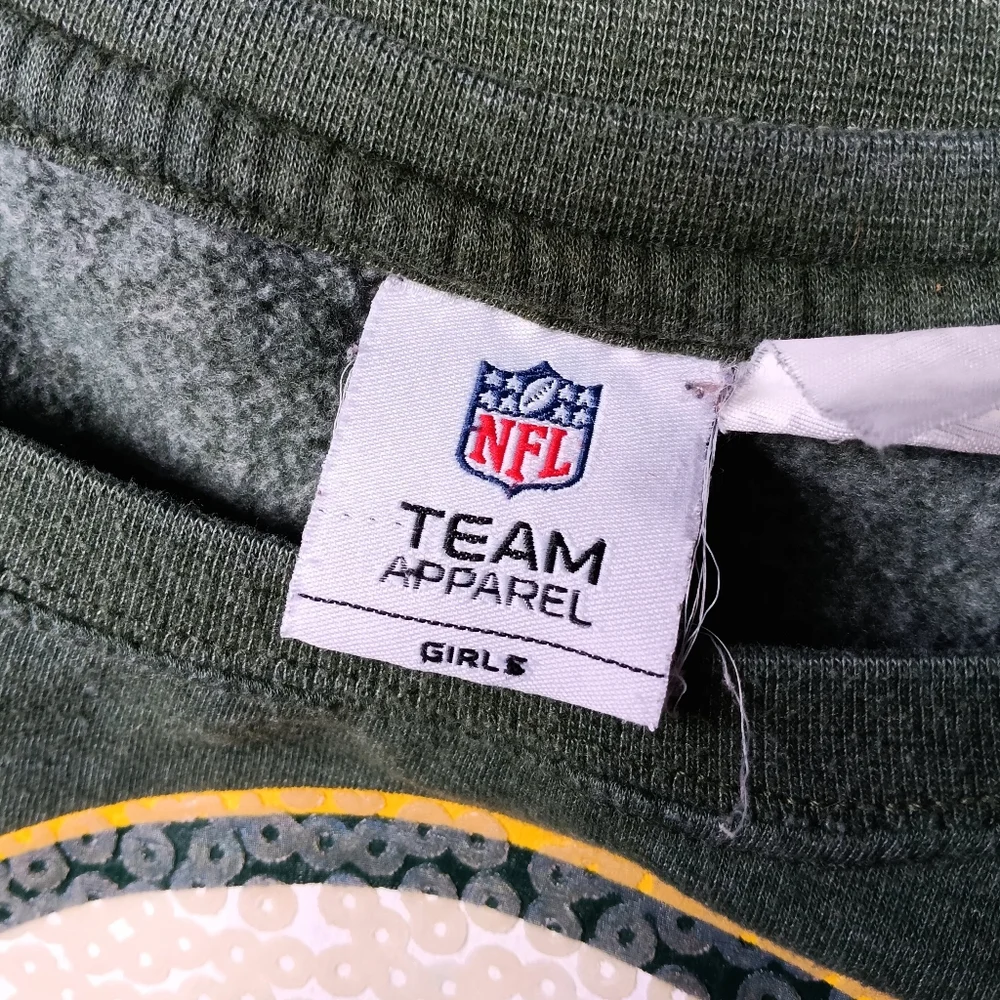 💚💛*4/$15* Green Bay Packers Team Pullover Sweatshirt Girls XL 14 16 NFL Long